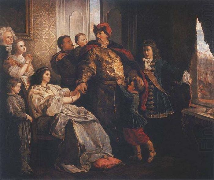 Wojciech Gerson Pozegnanie Jana III z rodzina przed wyprawa wiedenska oil painting picture